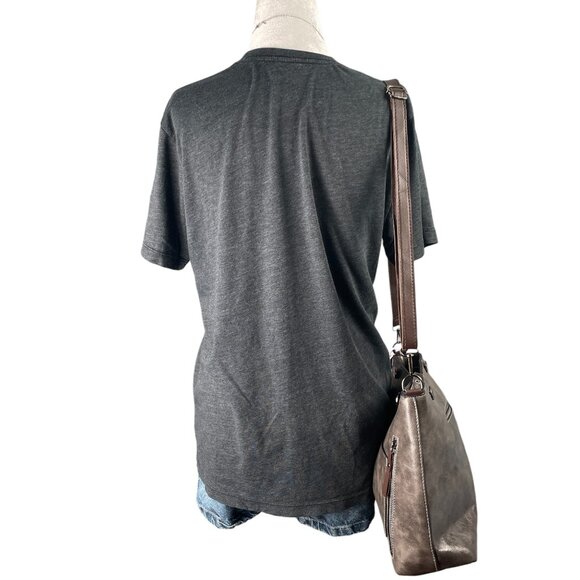 Ezekiel Graphic Tee Women’s Medium Heather Gray Oversized Skater Y2K Grunge - Picture 2 of 6